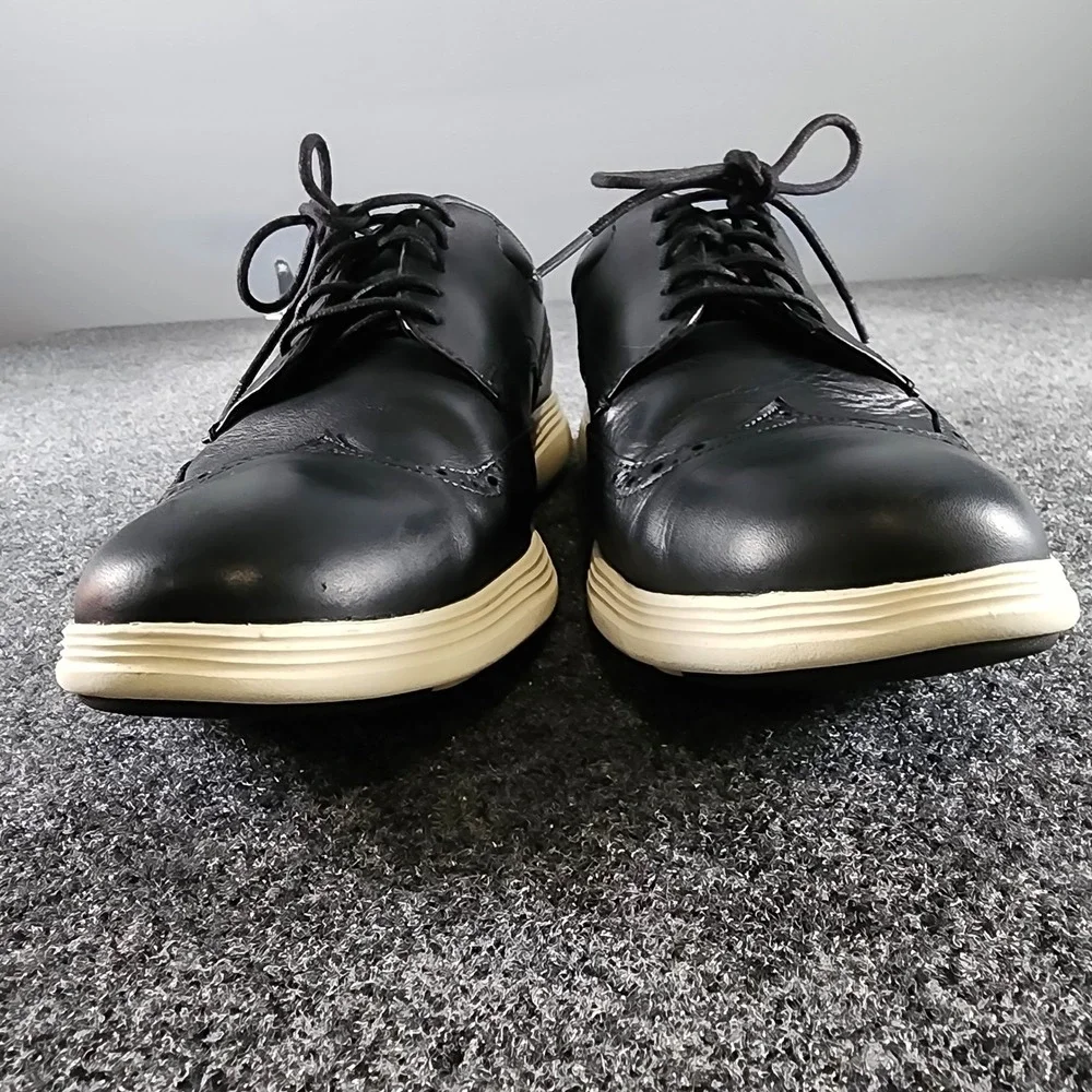 Cole Haan Grand.OS ZeroGrand Mens Black Leather Wingtip Oxford Shoes 11.5M - Picture 5 of 9